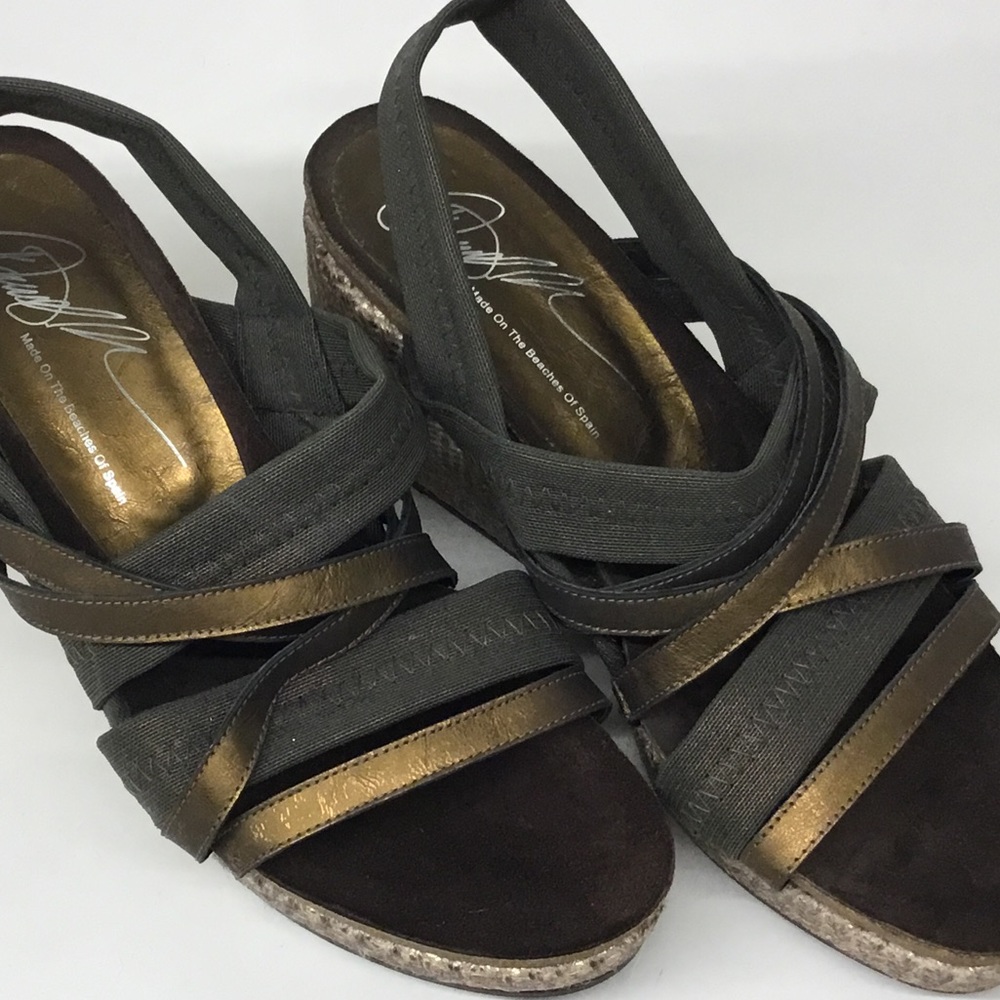 Donald J Pliner wedge sandals with Elastic Straps
